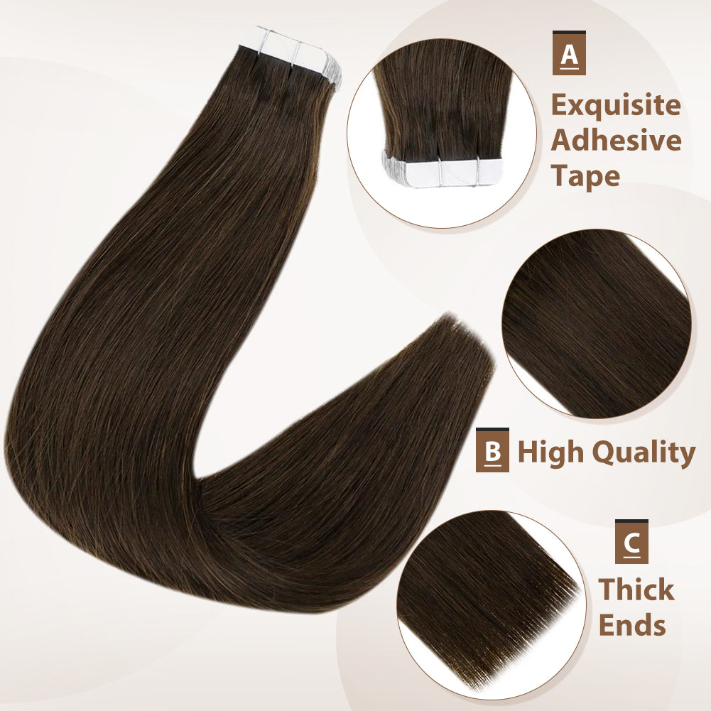 Fshine high quality tape in human hair extensions