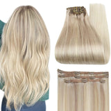 FShine Lace Clip In Hair Extensions Clip in Hair Extensions #18/22/60