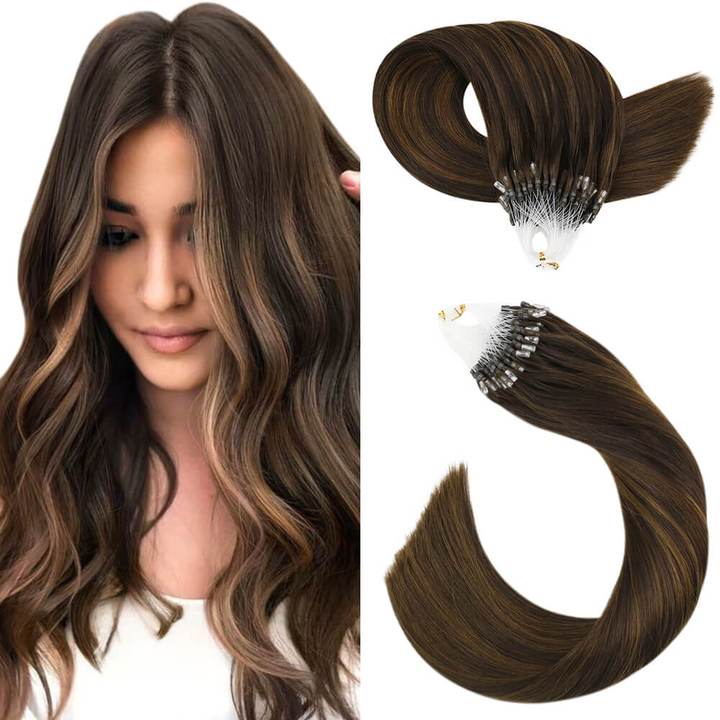 micro ring colored hair extensions