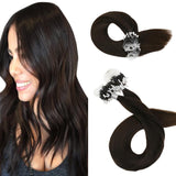 Micro Loop Hair Extensions for Thin Hair Pure Dark Brown Color #2
