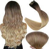 Up To 73% Off Clip in Extensions 100% Remy Human Hair Balayage Color (2T/6T/27)
