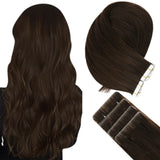 Seamless Injection Tape in Hair Extensions 100% Virgin Real Hair Brown Color(#4)