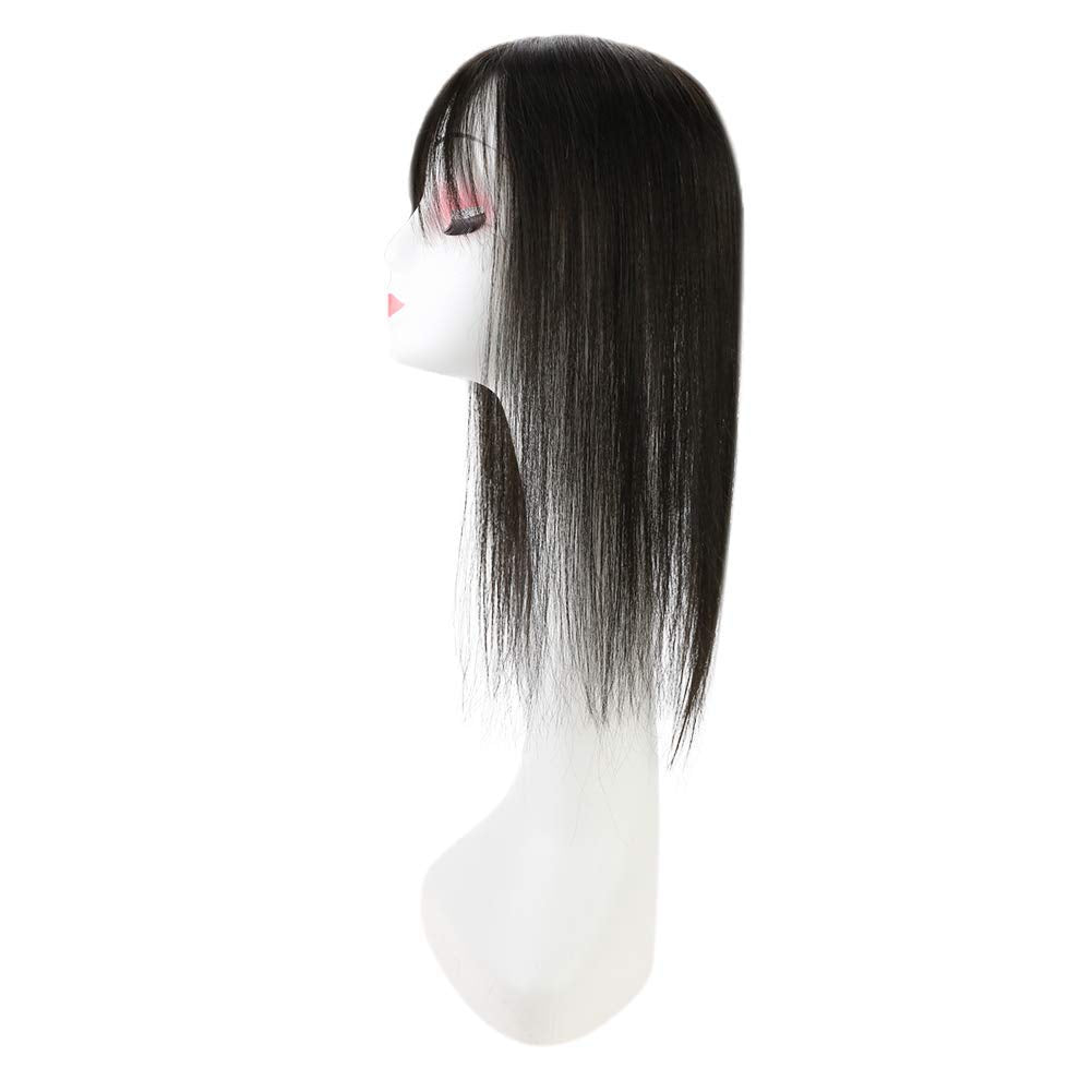 Lace Wig Toppers Hand-made Lace Base Hairpiece For Women Color #1B Off Black (12cm*6cm) - FShine Shop
