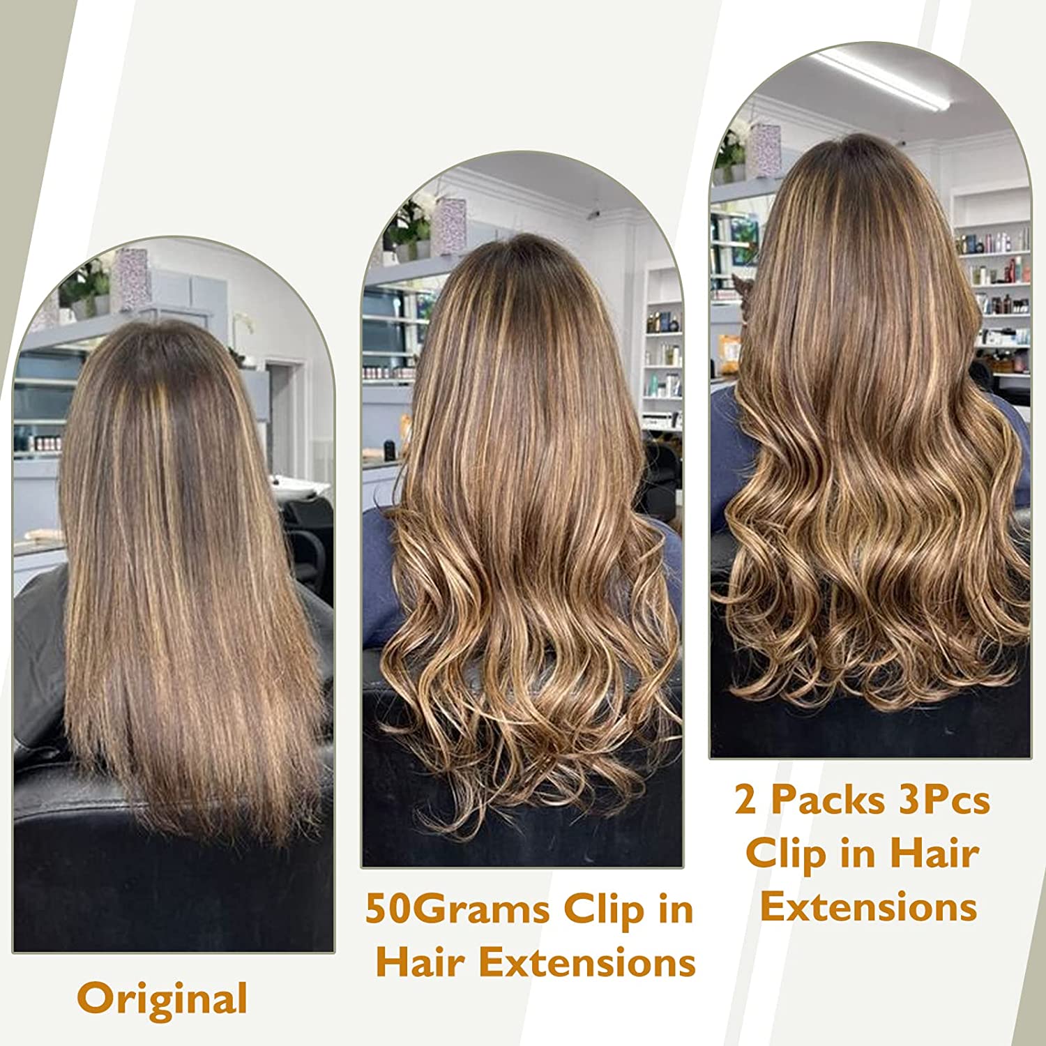 FShine PU Clip In Hair Extensions Clip in Hair Extensions #8/60 - FShine Shop
