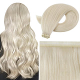 Fshine Virgin Flat Silk Weft Invisible 100% Human Hair Weft Bundles Pure Color #60