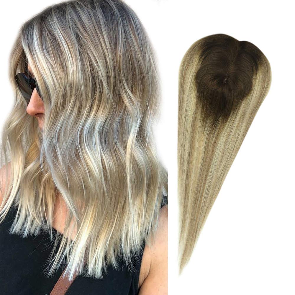 Up To 73% Off Lace Wig Toppers Hand-made Lace Base Hairpiece For Women Balayage Color 12*6cm (#3/8/22) - FShine Shop