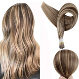 Up To 73% Off I Tip Hair Extensions Remy Pastel Highlighted Hair Extensions (#3P27)