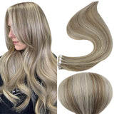 Fshine Tape in Hair Extensions 100% Remy Human Hair Highlights #P8/60