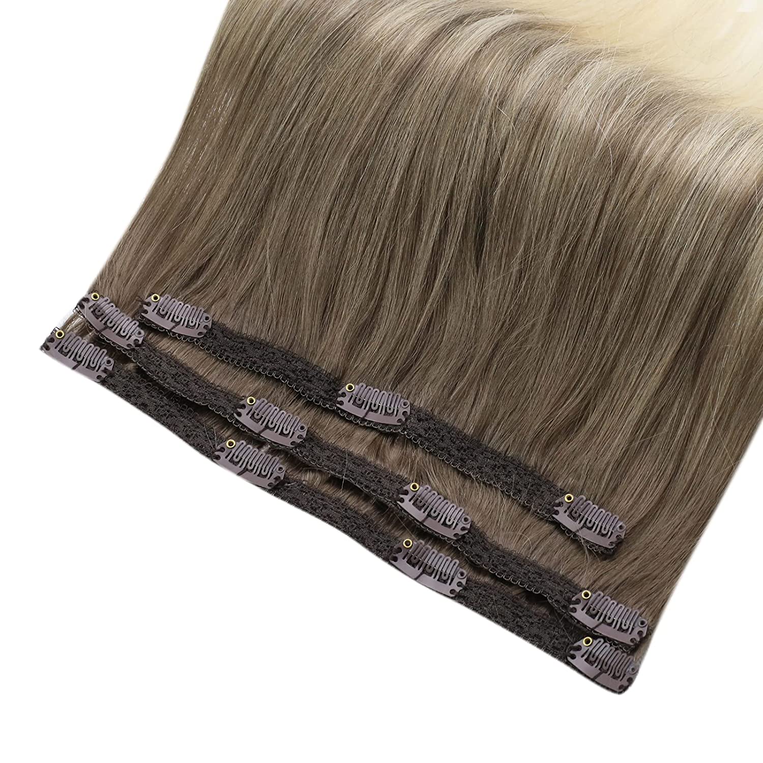 FShine PU Clip In Hair Extensions Clip in Hair Extensions #8/60 - FShine Shop
