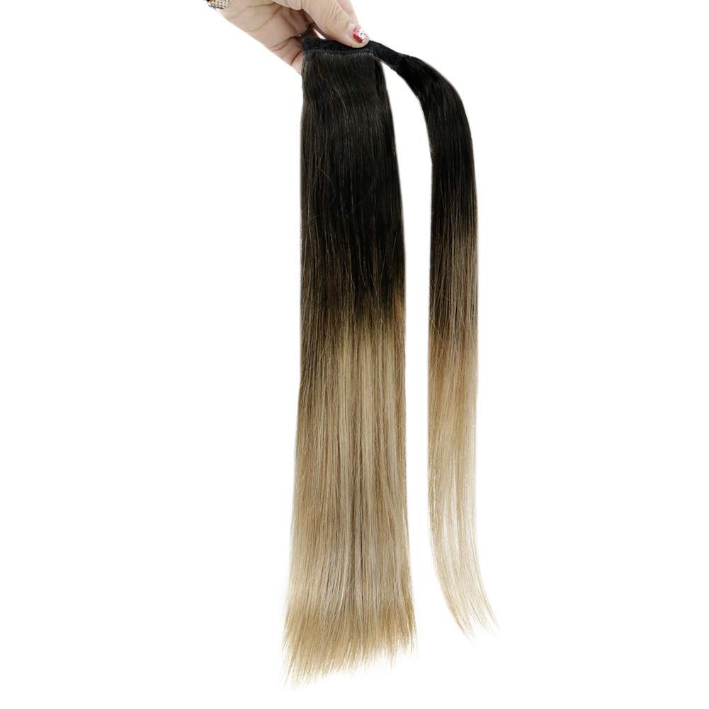 Ponytail 100% Remy Human Hair Extensions ombre(#1B/8/22) - FShine Shop