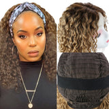 [Clearance!]Fshine Kinky Curly Headband Wigs for Women #T4/27