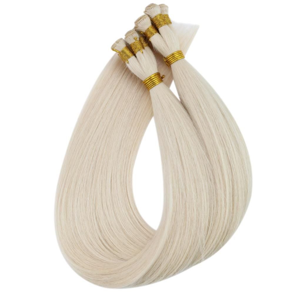 Fshine Virgin Hand Tied Weft Hair Platinum Blonde 100% Human Hair Bundles (#60) - FShine Shop