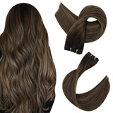 Fshine Sew in Weft 100% Remy Human Hair Extensions Balayage Highlights #2/8/2