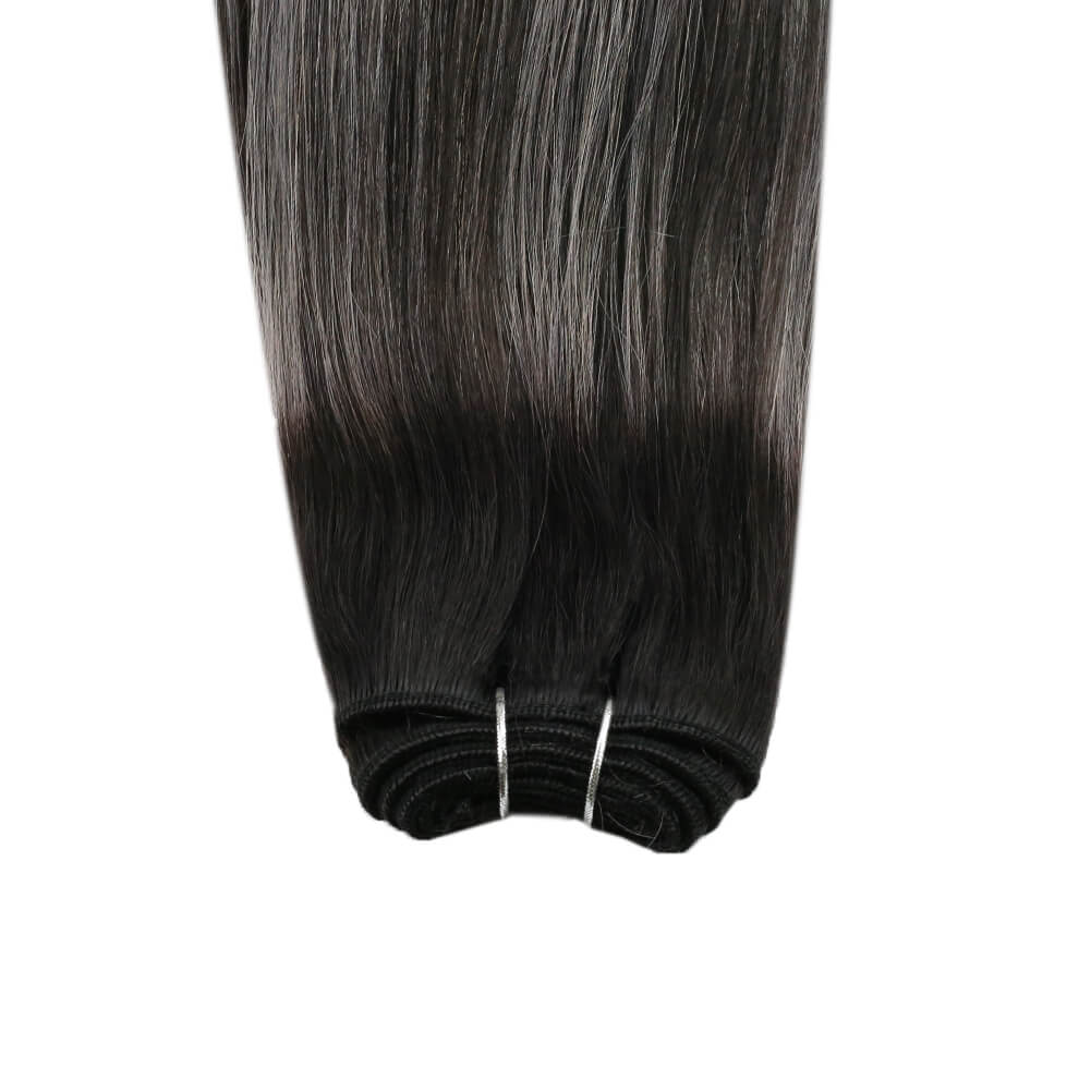 Fshine Sew in Weft 100% Remy Human Hair Balayage Highlights #1b/Silver/1b - FShine Shop
