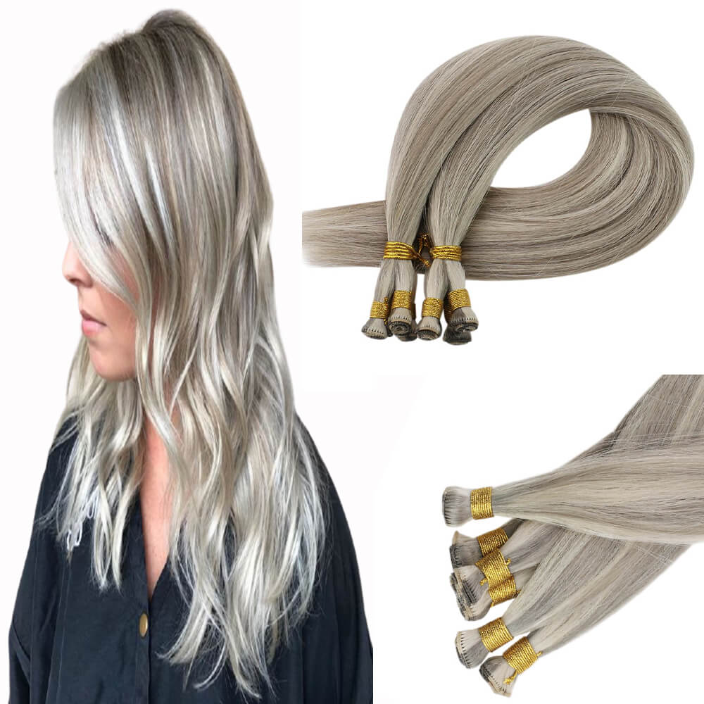 Fshine Virgin Hand Tied Weft Hair Highlight Color 100% Human Hair 10 Bundles (#19AP/60) - FShine Shop