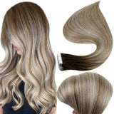 Fshine Tape in Hair Extensions 100% Remy Human Hair Balayage #3/8/22