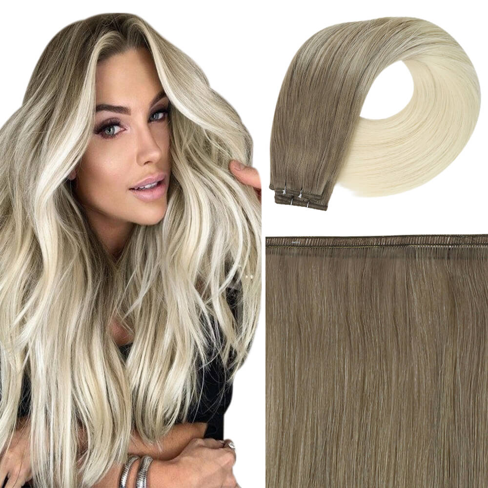 Fshine Virgin Flat Silk Weft Invisible 100% Remy Human Hair Weft Bundles #8/60 - FShine Shop